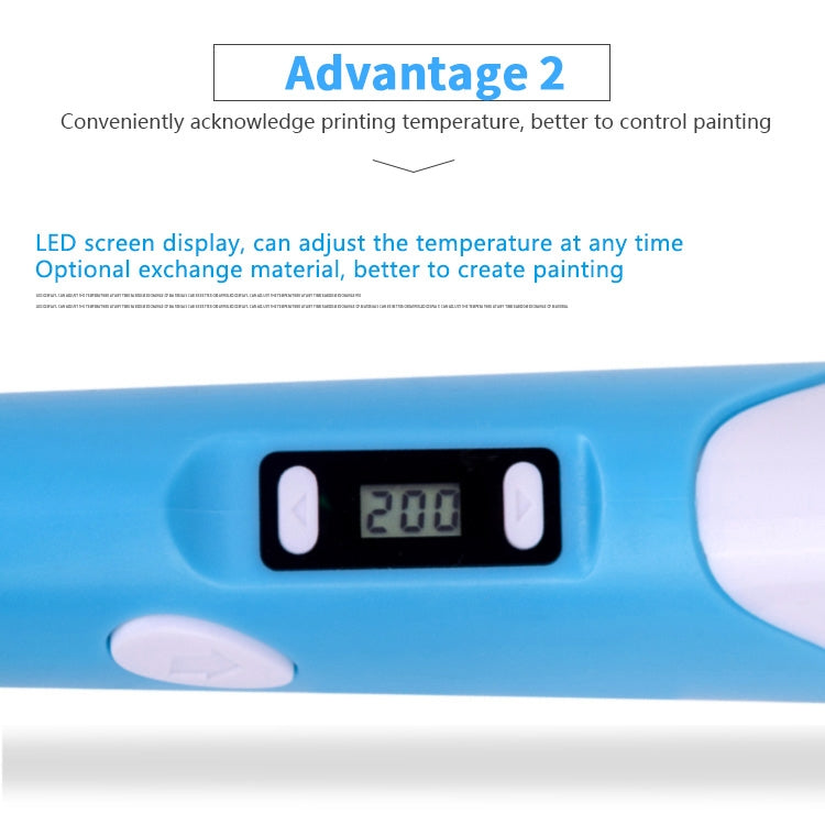 Hand-held 3D Printing Pen, AU Plug — Yellow