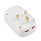 NK-823 2000W Dual USB Travel Charger Power Adapter Socket, UK Plug