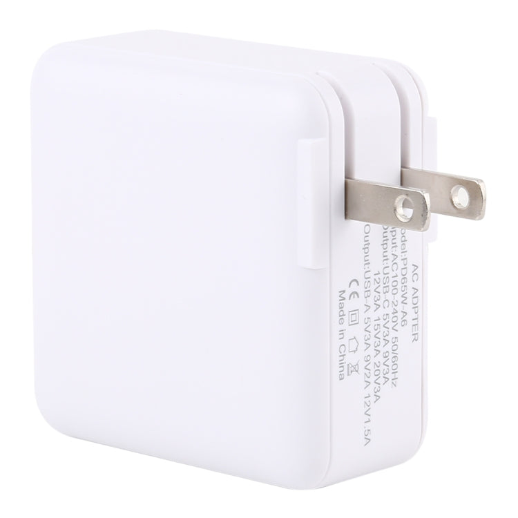 PD65W-A6 PD 65W 90 Degrees Foldable Pin Portable Multi-function USB Quick Charger, US Plug — view 3