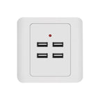 5V 3.1A 4 Ports USB Wall Charger Adapter Dock Station Socket Power Panel, 36V input