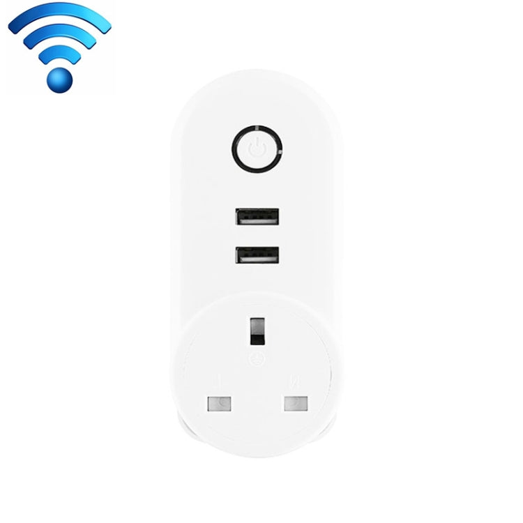 SA-002 2 USB Ports + 1 EU Socket WiFi Smart Power Plug Socket, Compatible with Alexa and Google Home, AC 110V-230V, EU Plug