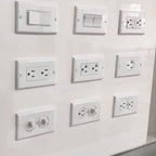 PC Double-connection Power Socket Switch with USB, US Plug, Square White UL 20A Leakage Protection Socket