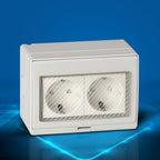 Outdoor IP55 Waterproof Double-connection Socket, EU Plug — view 7