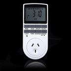 AC 240V Smart Home Plug-in Programmable LCD Display Clock Summer Time Function 12/24 Hours Changeable Timer Switch Socket, AU Plug, AC 240V AU Plug — AC 240V AU Plug