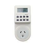 AC 240V Smart Home Plug-in LCD Display Clock Summer Time Function 12/24 Hours Changeable Timer Switch Socket, AU Plug — AC 240V AU Plug