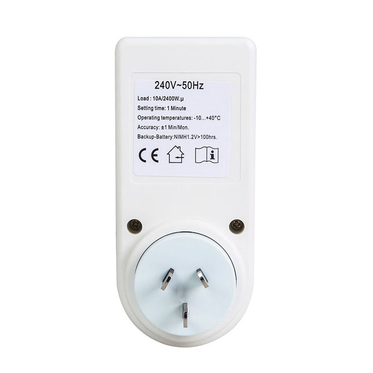 AC 240V Smart Home Plug-in LCD Display Clock Summer Time Function 12/24 Hours Changeable Timer Switch Socket, AU Plug — view 3