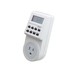 AC 120V Smart Home Plug-in LCD Display Clock Summer Time Function 12/24 Hours Changeable Timer Switch Socket, US Plug