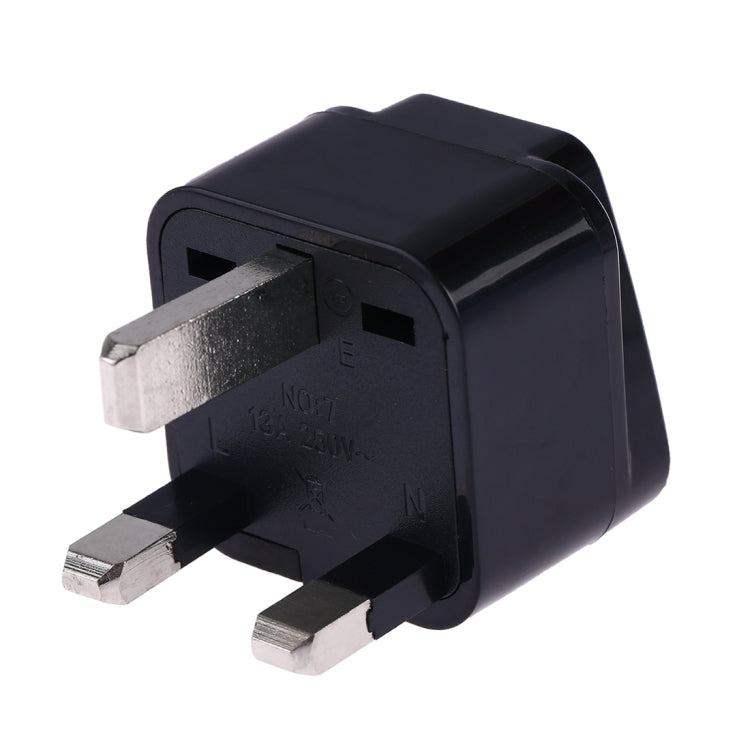 Portable Universal Socket to UK Plug Power Adapter Travel Charger — Black