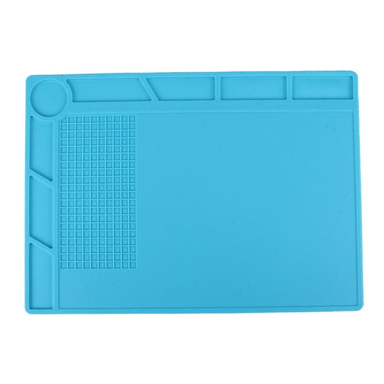 Maintenance Platform High Temperature Heat-resistant Repair Insulation Pad Silicone Mats with Screws Position, Size: 35cm x 25cm, 35cm x 25cm Black