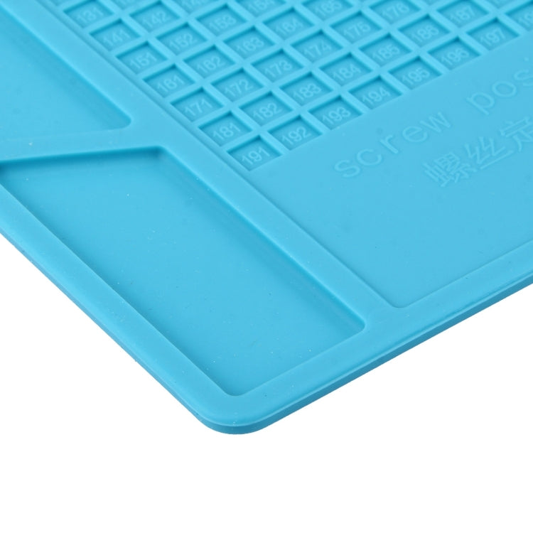 Maintenance Platform High Temperature Heat-resistant Repair Insulation Pad Silicone Mats with Screws Position, Size: 35cm x 25cm, 35cm x 25cm Black