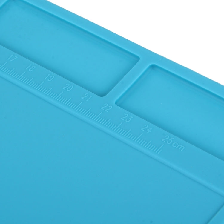 Maintenance Platform High Temperature Heat-resistant Repair Insulation Pad Silicone Mats with Screws Position, Size: 35cm x 25cm, 35cm x 25cm Black