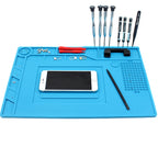 JIAFA S-150 Maintenance Platform Heat-resistant Repair Insulation Pad Silicone Mats with Screws Position