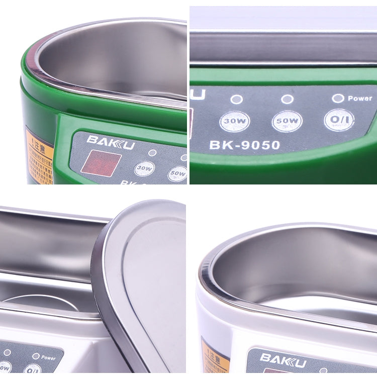 BAKU BK-9050 30W / 50W Adjustable 0.6L LCD Display Ultrasonic Cleaner, AC 220V