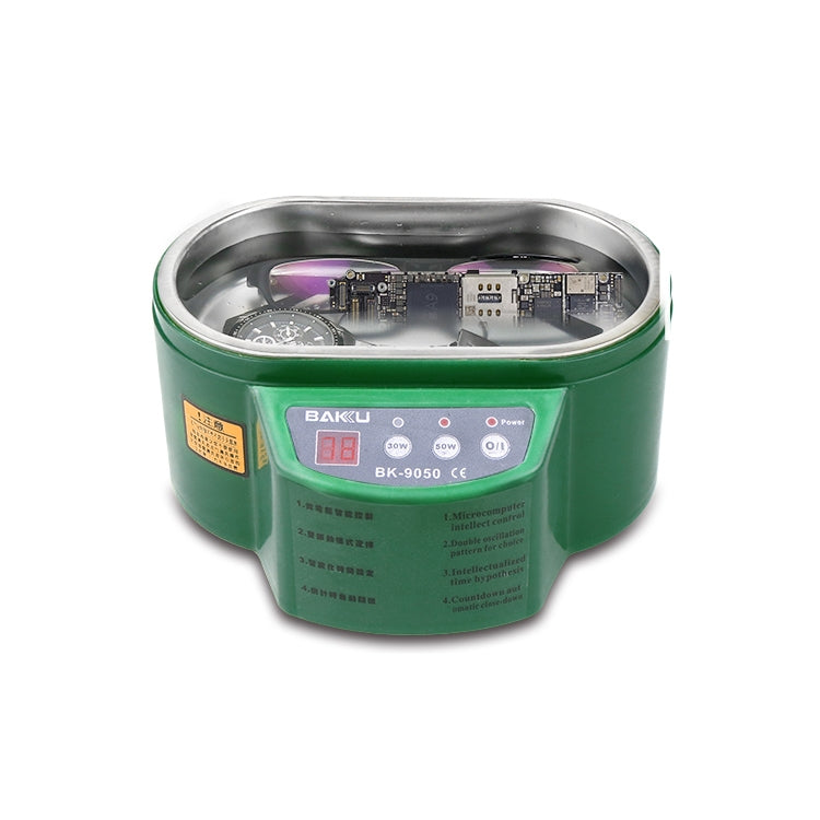 BAKU BK-9050 30W / 50W Adjustable 0.6L LCD Display Ultrasonic Cleaner, AC 220V