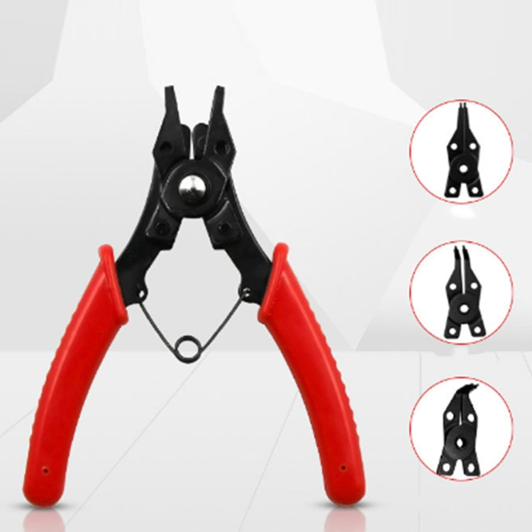 Pliers 10-15mm Snap Ring Circlip Plier Combination Retaining Clip 45-180 Degree, 4 in 1