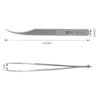 BEST BST-151SA Brushed stainless steel tweezers