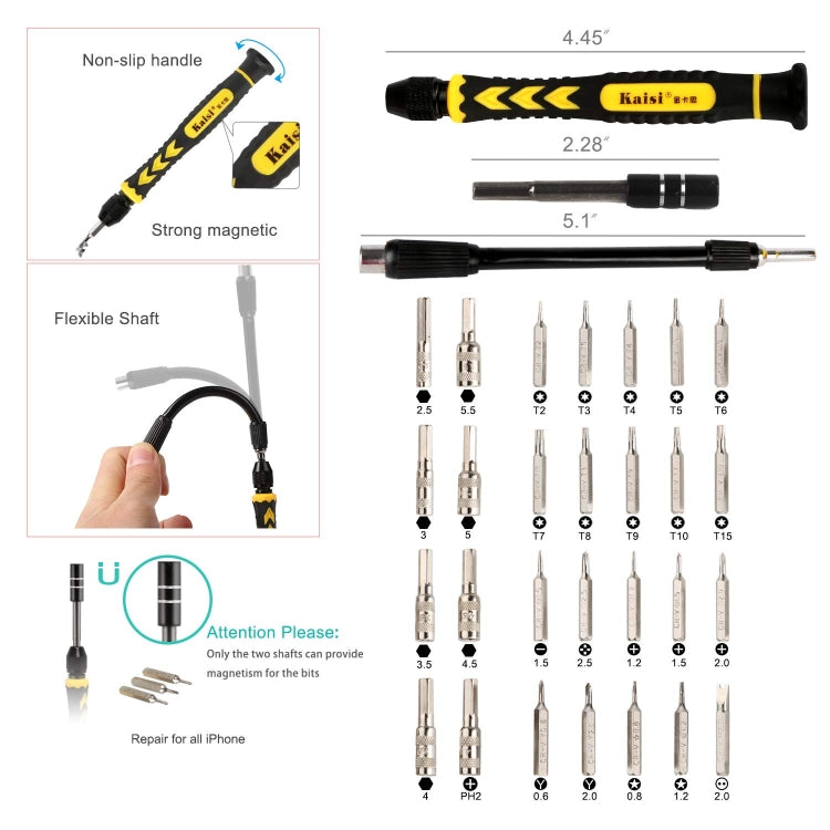 Kaisi 3801 38 in 1 Multifunctional Computer Phone Repair Tool Set — view 3