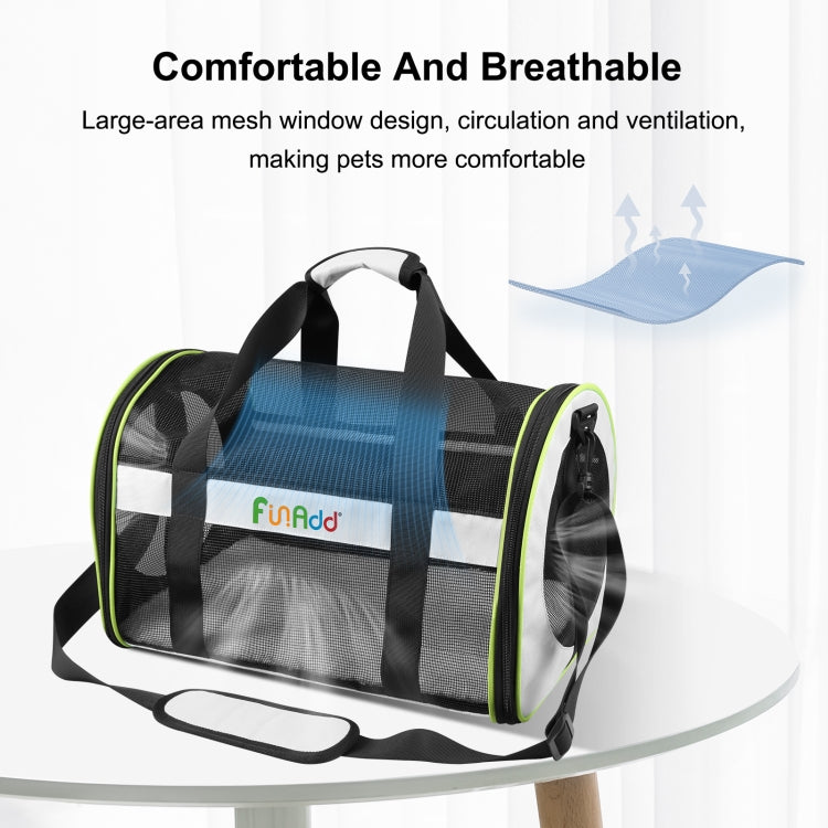 FUNADD Pet Travel Carrier Bag Shoulder Foldable Tote Bag