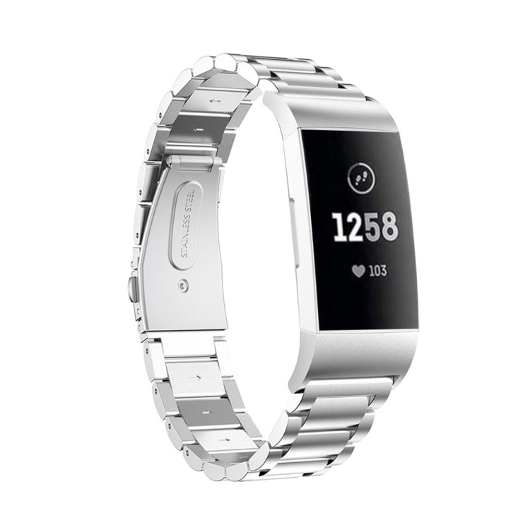Three Beads Slingshot Buckle Solid Stainless Steel Watch Band for Fitbit Charge 4 — view 8