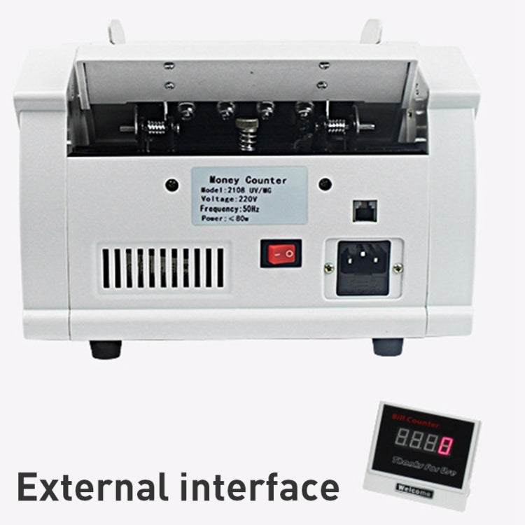 2108 UVMGIR 220V Multi-Currency Multifunctional Money Counter, Specifications:UK Plug
