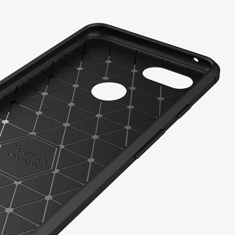 Brushed Texture Carbon Fiber Shockproof TPU Case for Google Pixel 3, Google Pixel 3