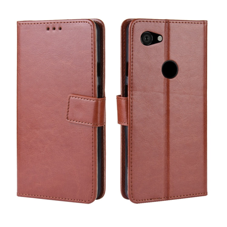 Retro Crazy Horse Texture Horizontal Flip Leather Case for Google Pixel 3 lite, with Holder & Card Slots & Photo Frame