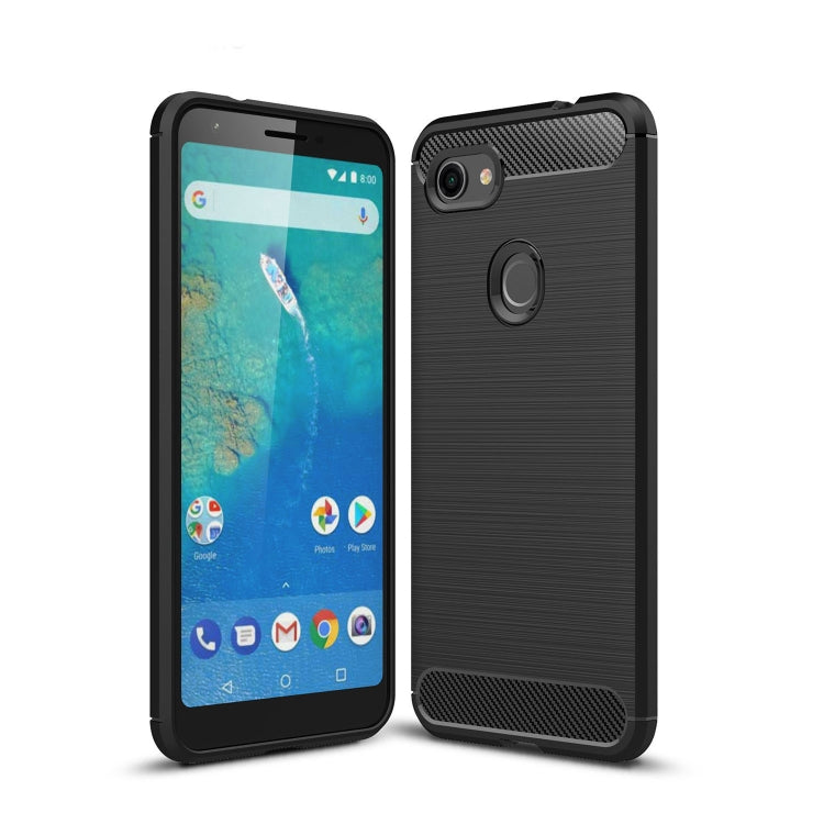Brushed Texture Carbon Fiber Shockproof TPU Case for Google Pixel 3XL Lite, Google Pixel 3XL Lite