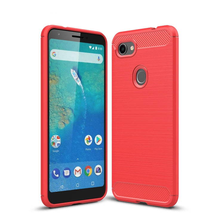 Brushed Texture Carbon Fiber Shockproof TPU Case for Google Pixel 3XL Lite, Google Pixel 3XL Lite