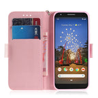 3D Painting Black White Cat Pattern Coloured Drawing Horizontal Flip Leather Case for Google Pixel 3a XL, with Holder & Card Slots & Wallet