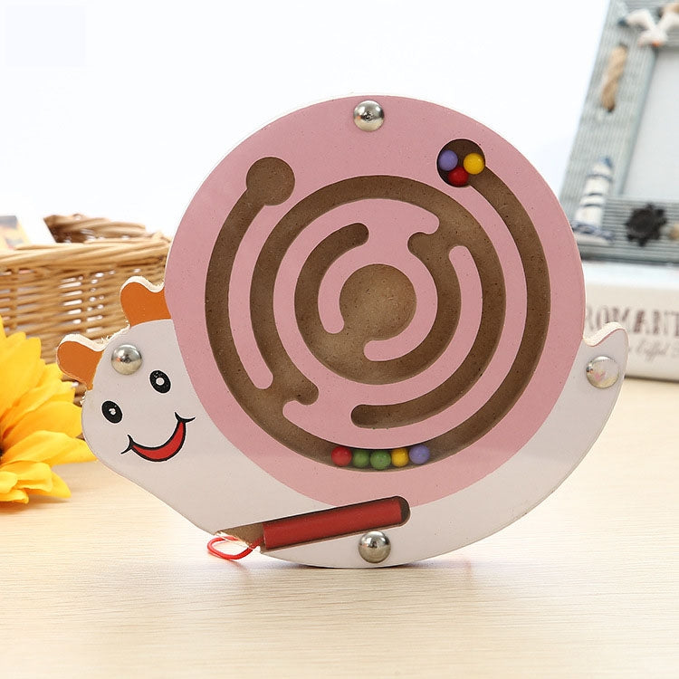 Children Puzzle Toy Wooden Magnetic Small Size Animal Maze