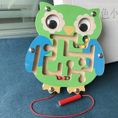 Children Puzzle Toy Wooden Magnetic Small Size Animal Maze