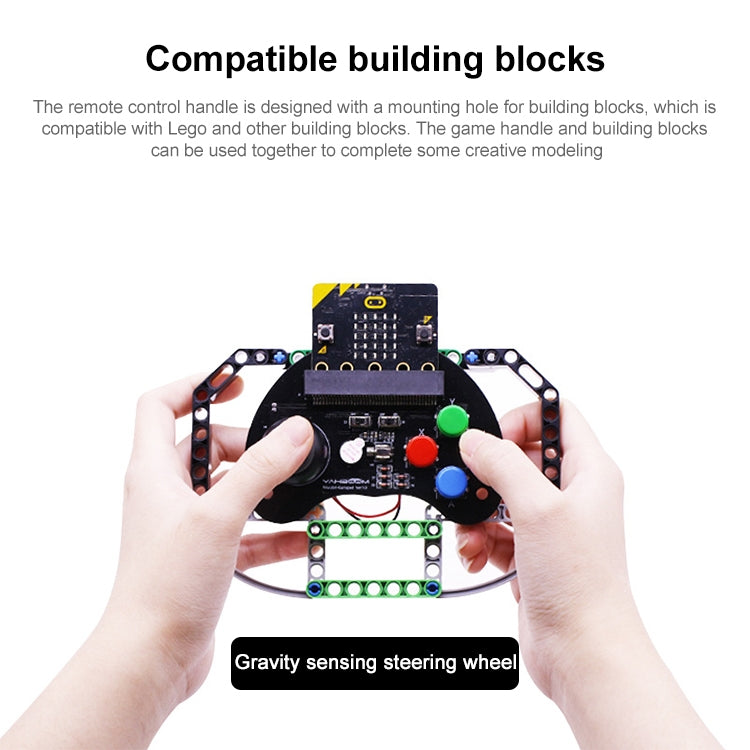 Yahboom Microbit Basic Game Handle Board, Compatible with Micro:bit V2/1.5 Board, without Micro:bit V2/1.5 Board