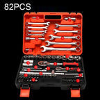 Multi-function Car Repair Combination Toolbox Ratchet Wrench Set, 82 In 1