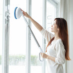 Wireless Electric Intelligent Telescopic Glass Wipe Window Cleaner — White