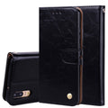 Business Style Oil Wax Texture Horizontal Flip Leather Case with Holder & Card Slots & Wallet, For Huawei P20