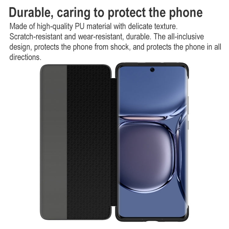 Smart Display View Window Flip Leather Protective Case with Sleep / Wake-up Function, For Huawei P50 Pro