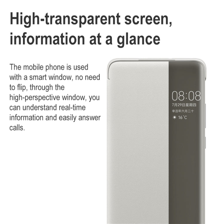 Smart Display View Window Flip Leather Protective Case with Sleep / Wake-up Function, For Huawei P50 Pro