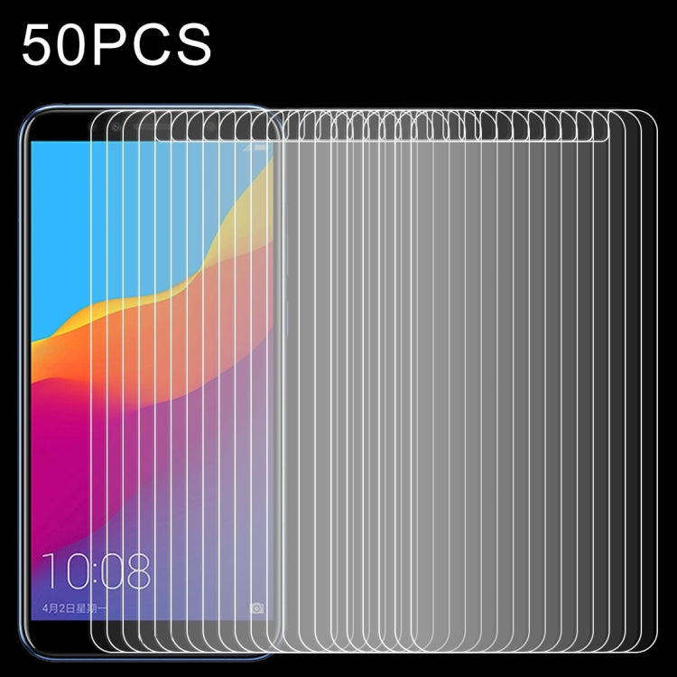 50 PCS 0.26mm 9H 2.5D Tempered Glass Film for Huawei Honor 7A