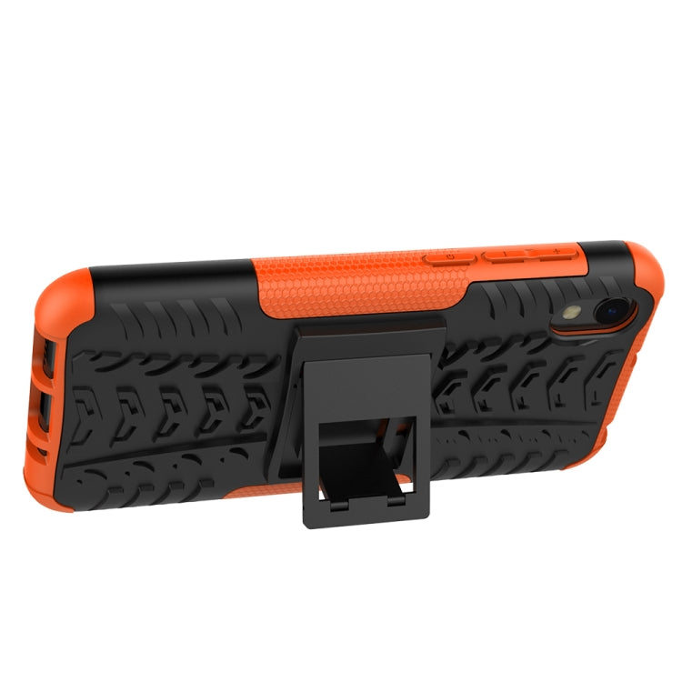 Shockproof PC + TPU Tire Pattern Case for Huawei Honor 8s, with Holder