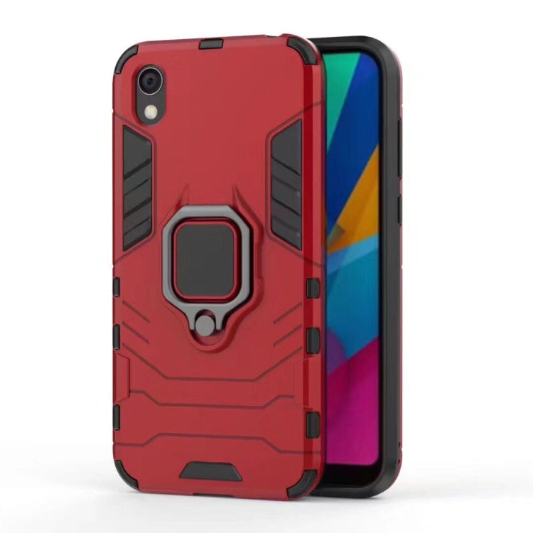 Panther PC + TPU Shockproof Protective Case for Huawei Honor 8S, with Magnetic Ring Holder