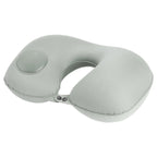 Portable Press Type Automatic Inflating Travel U-shape Neck Pillow — Grey