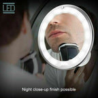 Suction Cup Type LED Lighted Makeup Mirror Flexible Wall Mounted Folding Mirror