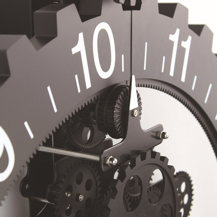 Home Simple European Style Triangular Mechanical Gears Wall Clock