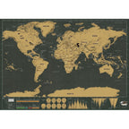 School Teaching Office Supplies Scratch World Map, Size: 82.5 x 59.3cm