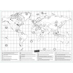 School Teaching Office Supplies Scratch World Map, Size: 82.5 x 59.3cm