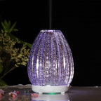 100ml Creative Vase Shape Aromatherapy Machine 3D Glass Humidifier Automatic Alcohol Sprayer with Colorful LED Lamp