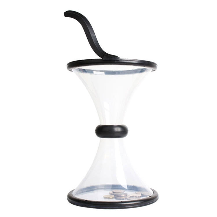Vortex Bank Decompression Transparent Funnel Gravity Rotating Coin Storage Box