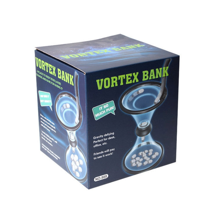 Vortex Bank Decompression Transparent Funnel Gravity Rotating Coin Storage Box