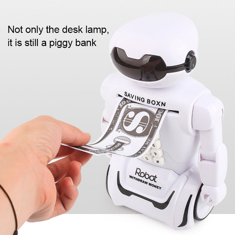Multi-function Robot Piggy Bank Desk Lamp Code Money Box for Children