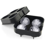 Ball Shape 4-Grid Silicone Ice Cube Mold, Ball Shape — view 4